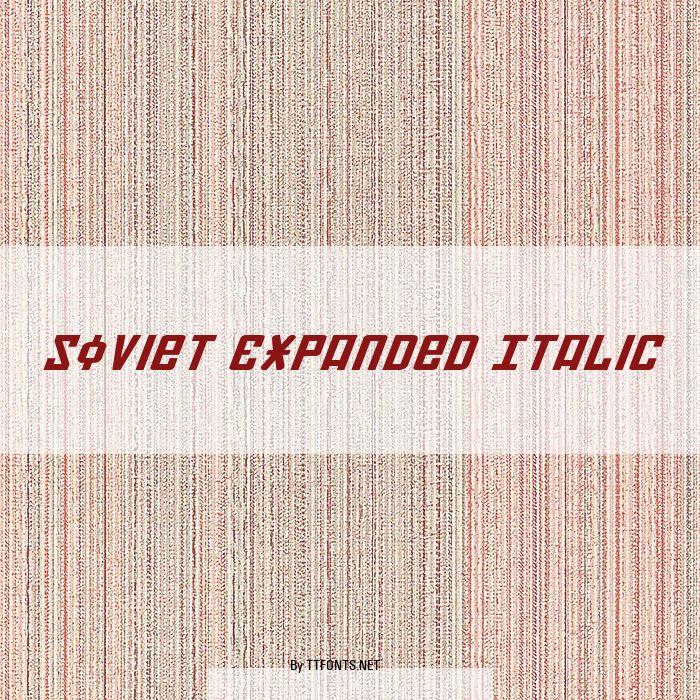Soviet Expanded Italic example
